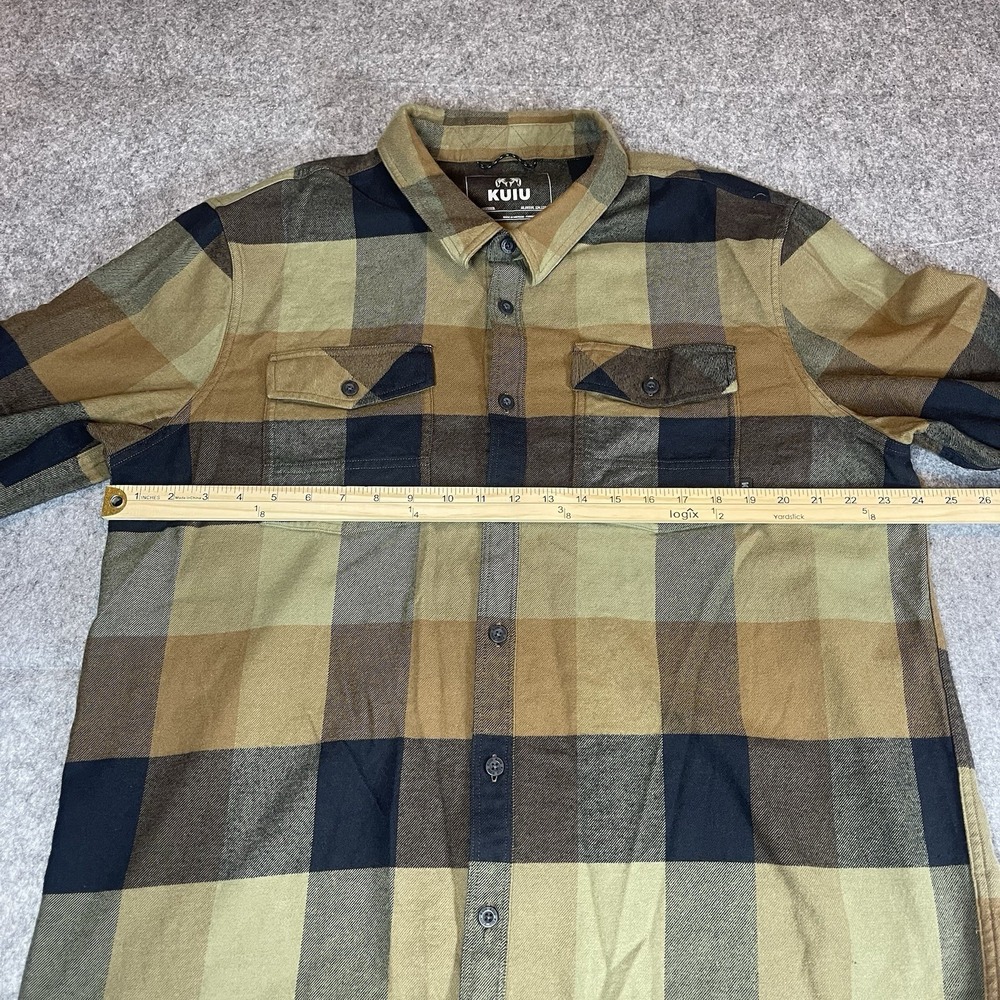 KUIU Men's 2XL Field Flannel Shirt Plaid Wool Cotton Blend - Picture 9 of 10